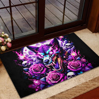 Rose Wolf Rubber Doormat I May Not Be Perfect But At Least I'm Not You - Wonder Print Shop