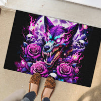 Rose Wolf Rubber Doormat I May Not Be Perfect But At Least I'm Not You - Wonder Print Shop