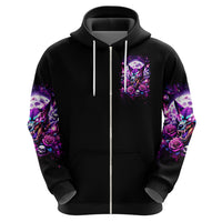 Rose Wolf Zip Hoodie I May Not Be Perfect But At Least I'm Not You - Wonder Print Shop