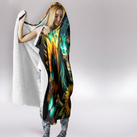 Sunflower Skull Hooded Blanket I'm Blunt Because God Rolled Me That Way