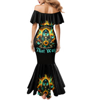 Sunflower Skull Mermaid Dress I'm Blunt Because God Rolled Me That Way - Wonder Print Shop