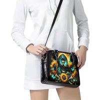Sunflower Skull Shoulder Handbag I'm Blunt Because God Rolled Me That Way