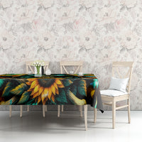Sunflower Skull Tablecloth I'm Blunt Because God Rolled Me That Way - Wonder Print Shop