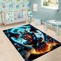 Devil Skull Area Rug One Day I'm Gonna Just Say And Let My Demons Out Play - Wonder Print Shop