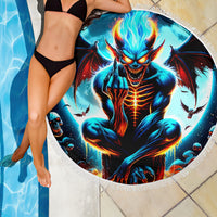 Devil Skull Beach Blanket One Day I'm Gonna Just Say And Let My Demons Out Play - Wonder Print Shop
