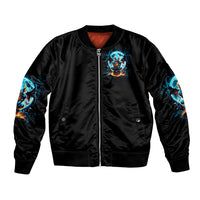 Devil Skull Bomber Jacket One Day I'm Gonna Just Say And Let My Demons Out Play - Wonder Print Shop
