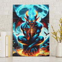 Devil Skull Canvas Wall Art One Day I'm Gonna Just Say And Let My Demons Out Play - Wonder Print Shop
