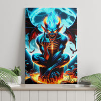 Devil Skull Canvas Wall Art One Day I'm Gonna Just Say And Let My Demons Out Play - Wonder Print Shop