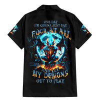 Devil Skull Family Matching Mermaid Dress and Hawaiian Shirt One Day I'm Gonna Just Say And Let My Demons Out Play - Wonder Print Shop