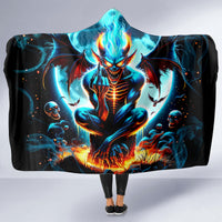 Devil Skull Hooded Blanket One Day I'm Gonna Just Say And Let My Demons Out Play