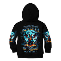 Devil Skull Kid Hoodie One Day I'm Gonna Just Say And Let My Demons Out Play - Wonder Print Shop