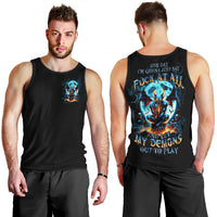 Devil Skull Men Tank Top One Day I'm Gonna Just Say And Let My Demons Out Play - Wonder Print Shop