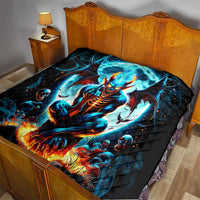 Devil Skull Quilt One Day I'm Gonna Just Say And Let My Demons Out Play - Wonder Print Shop