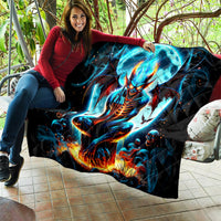 Devil Skull Quilt One Day I'm Gonna Just Say And Let My Demons Out Play - Wonder Print Shop