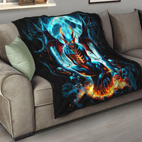 Devil Skull Quilt One Day I'm Gonna Just Say And Let My Demons Out Play - Wonder Print Shop