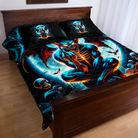 Devil Skull Quilt Bed Set One Day I'm Gonna Just Say And Let My Demons Out Play - Wonder Print Shop