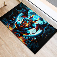 Devil Skull Rubber Doormat One Day I'm Gonna Just Say And Let My Demons Out Play - Wonder Print Shop
