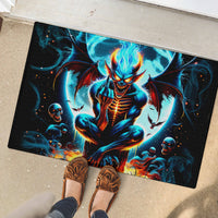 Devil Skull Rubber Doormat One Day I'm Gonna Just Say And Let My Demons Out Play - Wonder Print Shop