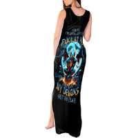 Devil Skull Tank Maxi Dress One Day I'm Gonna Just Say And Let My Demons Out Play - Wonder Print Shop