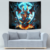 Devil Skull Tapestry One Day I'm Gonna Just Say And Let My Demons Out Play - Wonder Print Shop