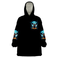 Devil Skull Wearable Blanket Hoodie One Day I'm Gonna Just Say And Let My Demons Out Play - Wonder Print Shop