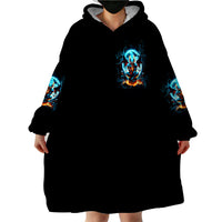 Devil Skull Wearable Blanket Hoodie One Day I'm Gonna Just Say And Let My Demons Out Play - Wonder Print Shop