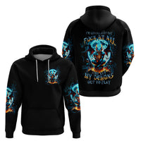 Devil Skull Zip Hoodie One Day I'm Gonna Just Say And Let My Demons Out Play - Wonder Print Shop