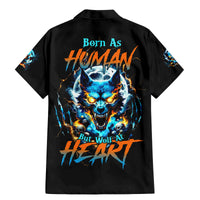 Wolf Skull Family Matching Mermaid Dress and Hawaiian Shirt Born As Human But Wolft At Heart - Wonder Print Shop
