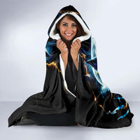 Wolf Skull Hooded Blanket Born As Human But Wolft At Heart