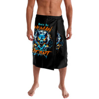 Wolf Skull Lavalava Born As Human But Wolft At Heart - Wonder Print Shop