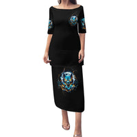 Wolf Skull Puletasi Born As Human But Wolft At Heart - Wonder Print Shop