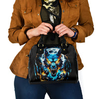 Wolf Skull Shoulder Handbag Born As Human But Wolft At Heart