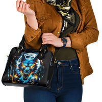 Wolf Skull Shoulder Handbag Born As Human But Wolft At Heart