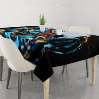 Wolf Skull Tablecloth Born As Human But Wolft At Heart - Wonder Print Shop