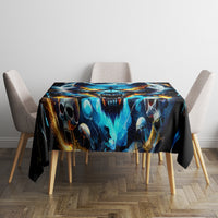 Wolf Skull Tablecloth Born As Human But Wolft At Heart - Wonder Print Shop