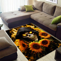 Sunflower Skull Area Rug Assuming I Was Like Most Girls Was Your First Mistake - Wonder Print Shop