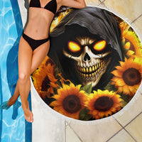 Sunflower Skull Beach Blanket Assuming I Was Like Most Girls Was Your First Mistake - Wonder Print Shop