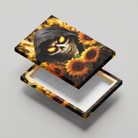Sunflower Skull Canvas Wall Art Assuming I Was Like Most Girls Was Your First Mistake - Wonder Print Shop