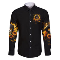 Sunflower Skull Family Matching Long Sleeve Bodycon Dress and Hawaiian Shirt Assuming I Was Like Most Girls Was Your First Mistake - Wonder Print Shop