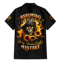 Sunflower Skull Family Matching Mermaid Dress and Hawaiian Shirt Assuming I Was Like Most Girls Was Your First Mistake - Wonder Print Shop