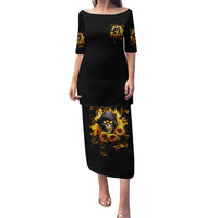 Sunflower Skull Family Matching Puletasi and Hawaiian Shirt Assuming I Was Like Most Girls Was Your First Mistake - Wonder Print Shop