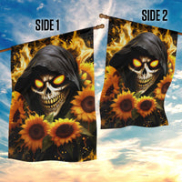 Sunflower Skull Garden Flag Assuming I Was Like Most Girls Was Your First Mistake - Wonder Print Shop