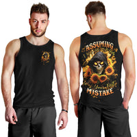 Sunflower Skull Men Tank Top Assuming I Was Like Most Girls Was Your First Mistake - Wonder Print Shop