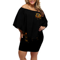 Sunflower Skull Off Shoulder Short Dress Assuming I Was Like Most Girls Was Your First Mistake - Wonder Print Shop