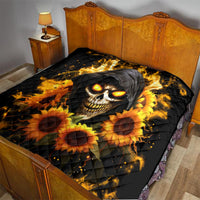 Sunflower Skull Quilt Assuming I Was Like Most Girls Was Your First Mistake - Wonder Print Shop