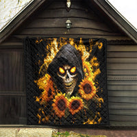 Sunflower Skull Quilt Assuming I Was Like Most Girls Was Your First Mistake - Wonder Print Shop