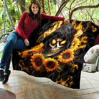 Sunflower Skull Quilt Assuming I Was Like Most Girls Was Your First Mistake - Wonder Print Shop