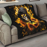 Sunflower Skull Quilt Assuming I Was Like Most Girls Was Your First Mistake - Wonder Print Shop