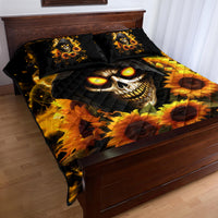 Sunflower Skull Quilt Bed Set Assuming I Was Like Most Girls Was Your First Mistake - Wonder Print Shop