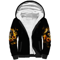 Sunflower Skull Sherpa Hoodie Assuming I Was Like Most Girls Was Your First Mistake - Wonder Print Shop